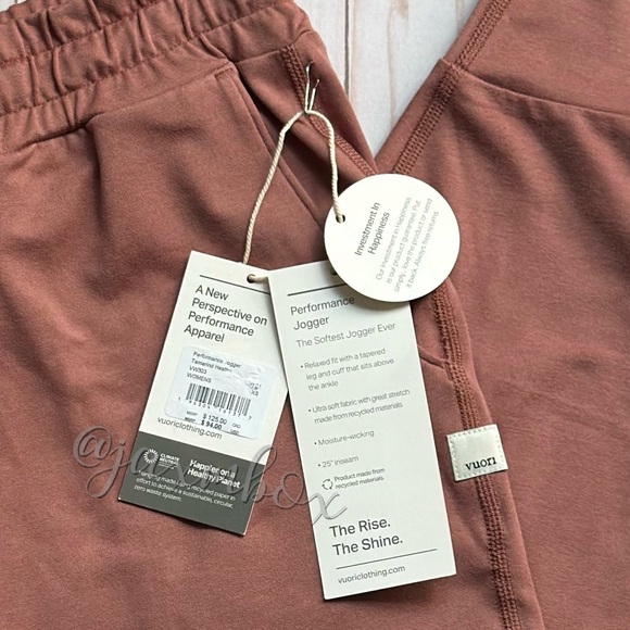 NWT Vuori Performance Jogger Tamarind Heather XS - Picture 3 of 8